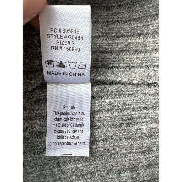 Promesa Ribbed Knit Open Front Cardigan Sweater Size Small Long Sleeve Gray Cozy - Picture 6 of 7